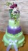 Svatební dort zeleno-fialový
